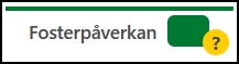 Bild som visar ?/frågetecken på fliken i fosterpåverkan